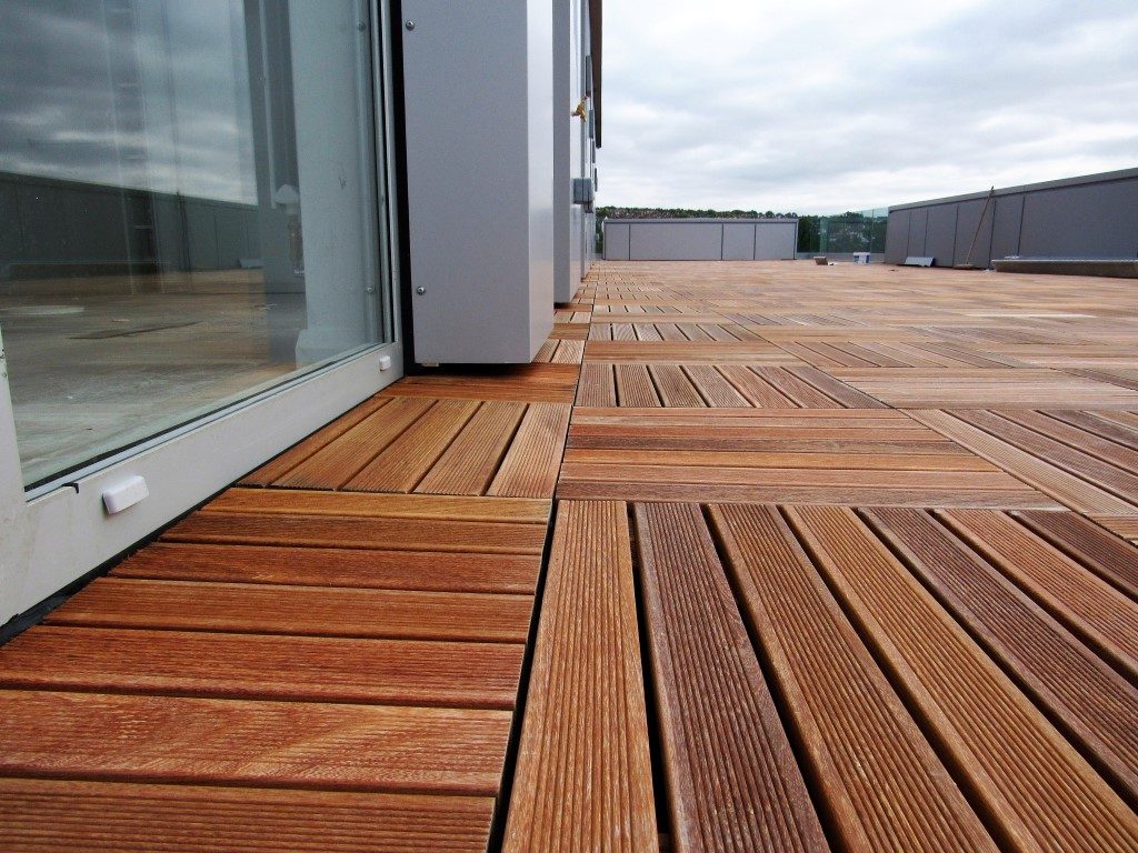 An image of a completed decking installation in Brighton