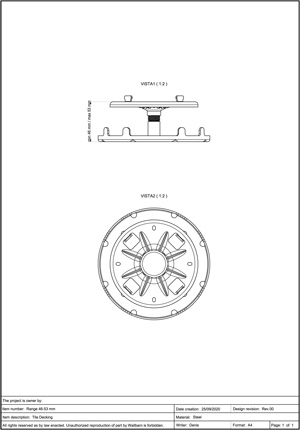 Class A2-s1, d0 Pedestal for Decking 46-53mm