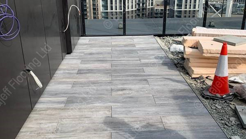 Rail-system-porcelain-tiles-installed